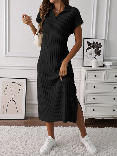 Damen Midikleid mit V-Ausschnitt Elegant und Bequem