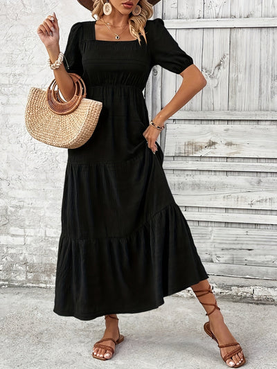 Damen Everyday Maxikleid mit quadratischem Ausschnitt