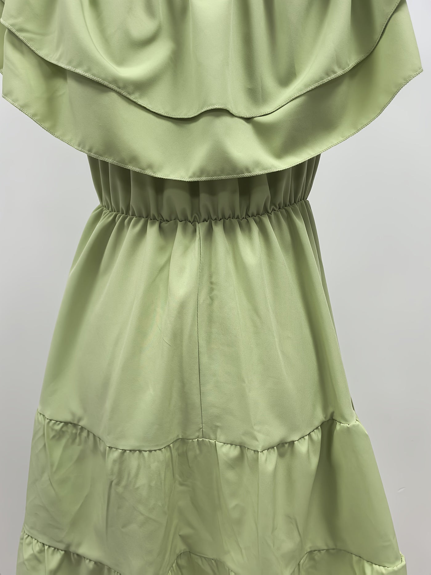Ärmelloses spanisches Kleid mit Rüschen - Marineblau