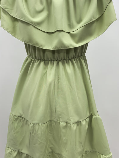 Ärmelloses spanisches Kleid mit Rüschen - Marineblau