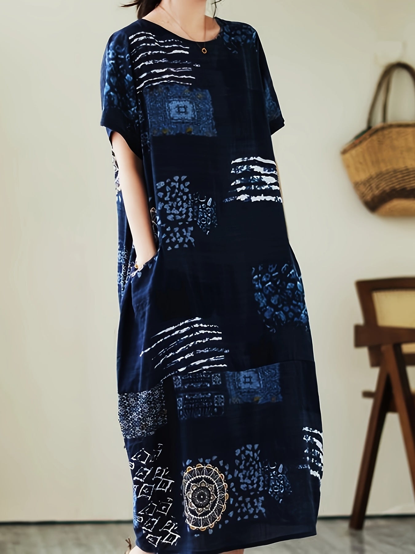 Leinen Sommerkleid mit Print – Locker und Luftig