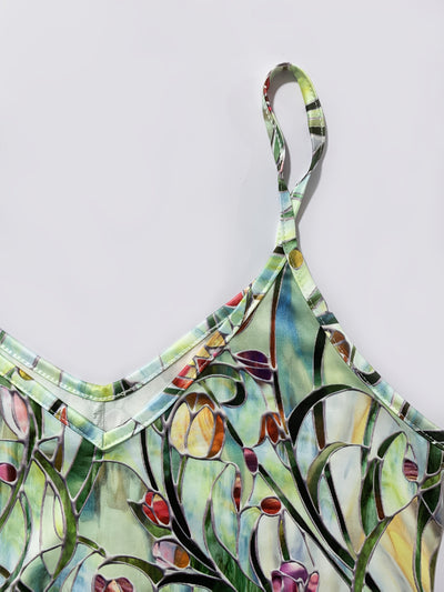Florales Midikleid mit frechem Ausschnitt - Für Frauen