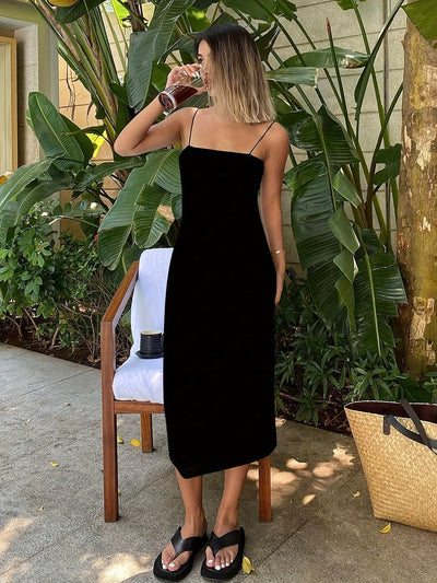 Elegantes gestreiftes Midikleid für Damen