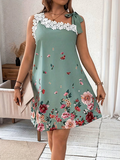 Schickes Plus Size Kleid mit Spitze und Cocard - perfekt für den Sommer!
