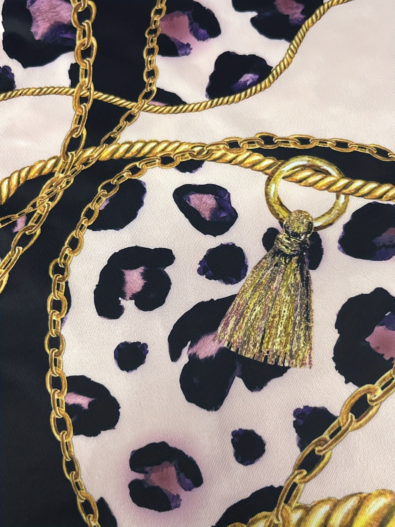 Ärmelloses Kleid mit Kettenmuster - Mehrfarbig Eleganz