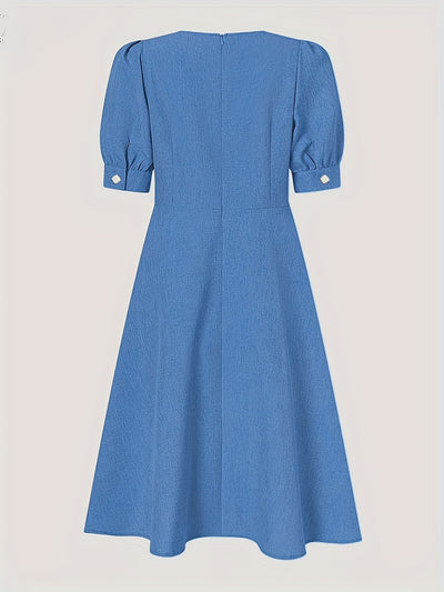 Elegantes lila Kleid in A-Linie - Stil für jede Jahreszeit
