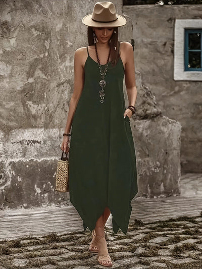 Trägerkleid mit asymmetrischem Saum – Sommerliche Leichtigkeit und Stil