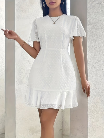 Boho-Midikleid mit Spitze und Stickerei – Sommerlich, Mintweiß, Lässig und Elegant zugleich