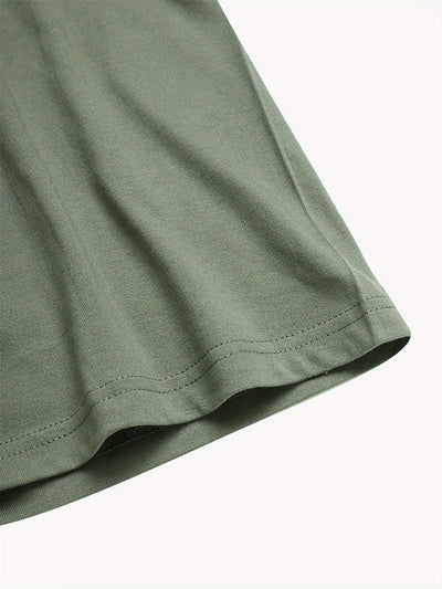Kurzärmeliges einfarbiges Kleid für Frauen Schwarz Grün
