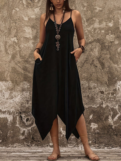 Trägerkleid mit asymmetrischem Saum – Sommerliche Leichtigkeit und Stil