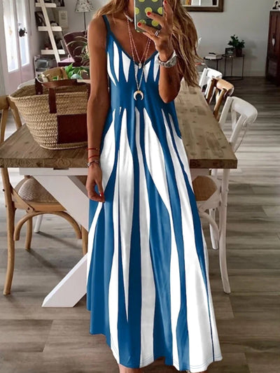 Elegantes Trägerkleid mit V-Ausschnitt