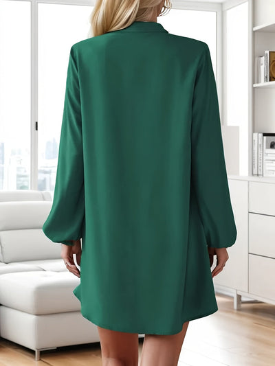 Stilvolles Kleid mit langen Ärmeln und V-Ausschnitt