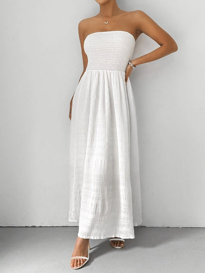 Langes trägerloses Maxikleid für Frauen - klassisch und stilvoll