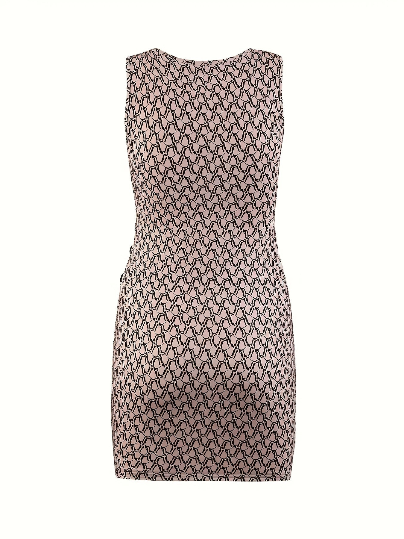 Elegantes Bodycon-Kleid mit geometrischem Muster