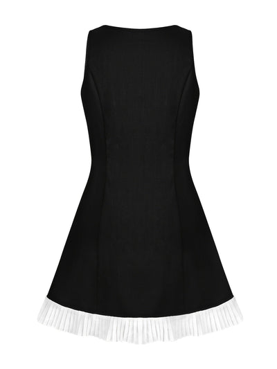 Ärmelloses Kleid mit ärmellosem Ausschnitt, Modische Damenbekleidung