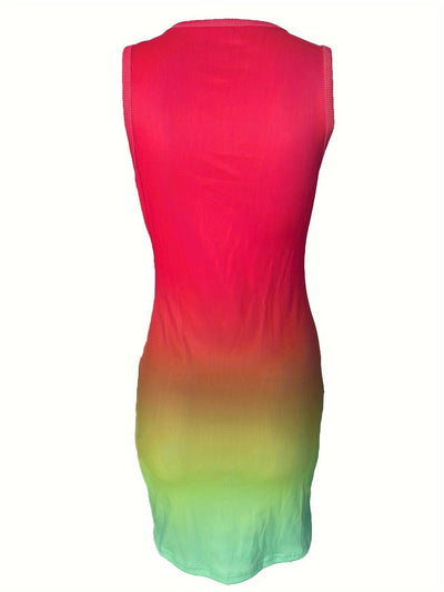 Elegantes Bodycon-Kleid mit Farbverlaufsdruck für Frauen