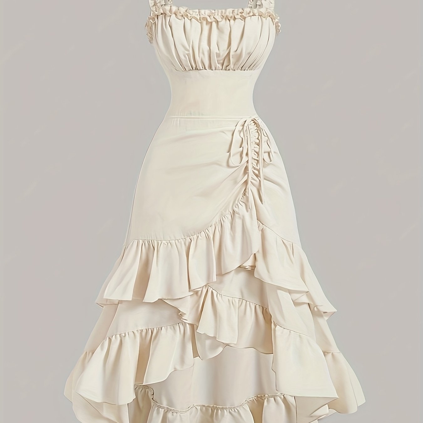 Elegantes asymmetrisches Polyesterkleid - perfekt für Frühling/Sommer