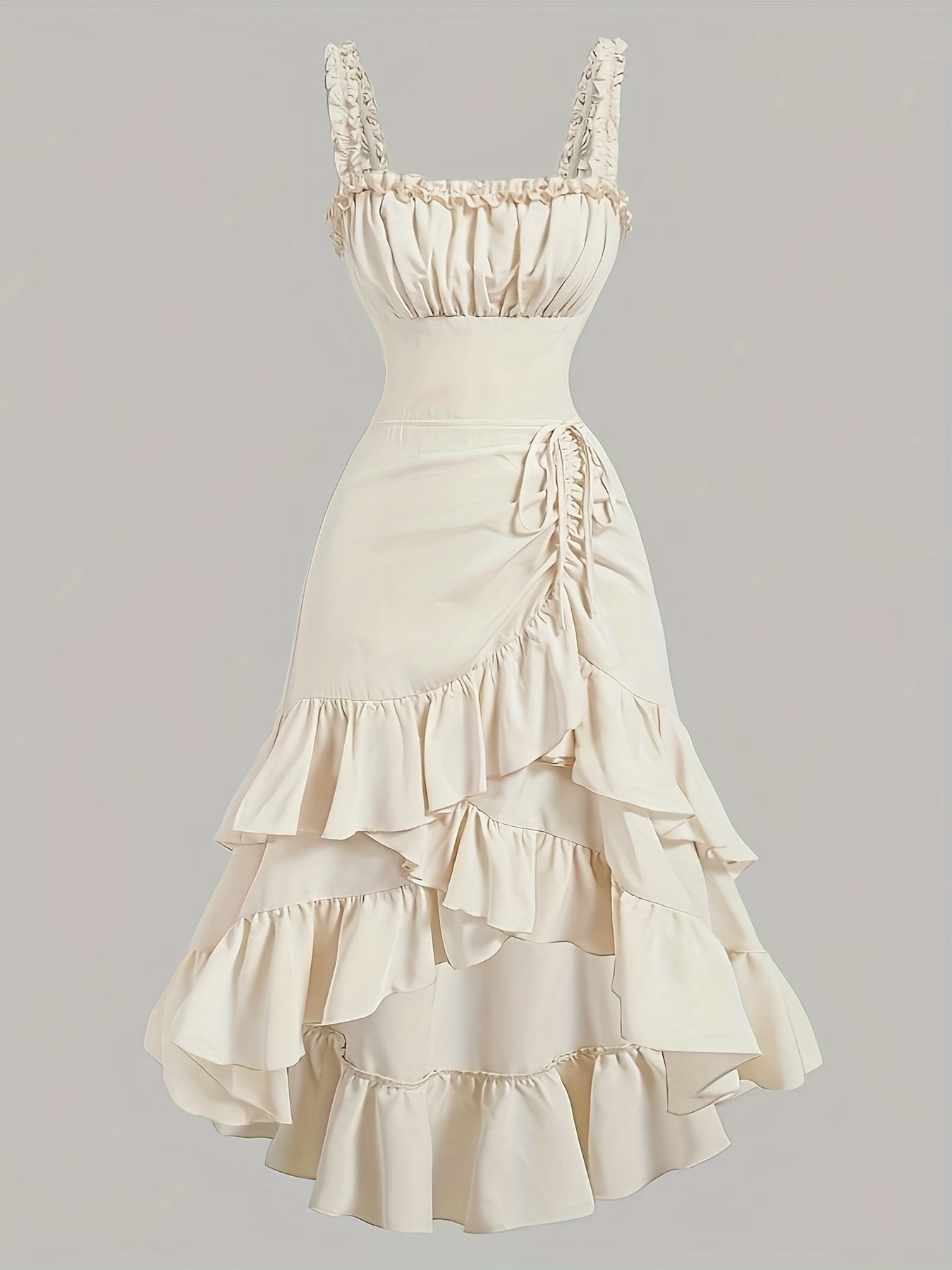 Elegantes asymmetrisches Polyesterkleid - perfekt für Frühling/Sommer