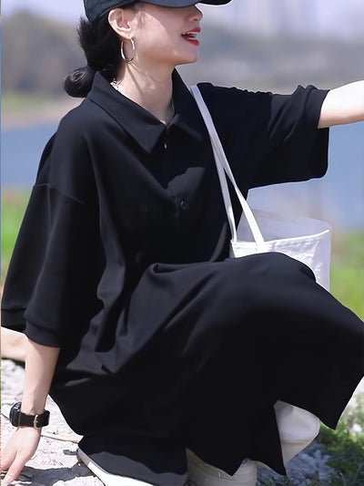 Kurzärmeliges Damen-T-Shirt-Kleid für den Sommer - lockere Passform und modischer Komfort
