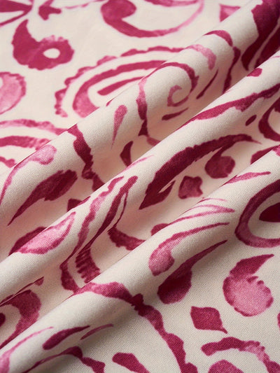 Geblümtes Kleid mit V-Ausschnitt und ausgestellten Ärmeln Sommerlicher Stil