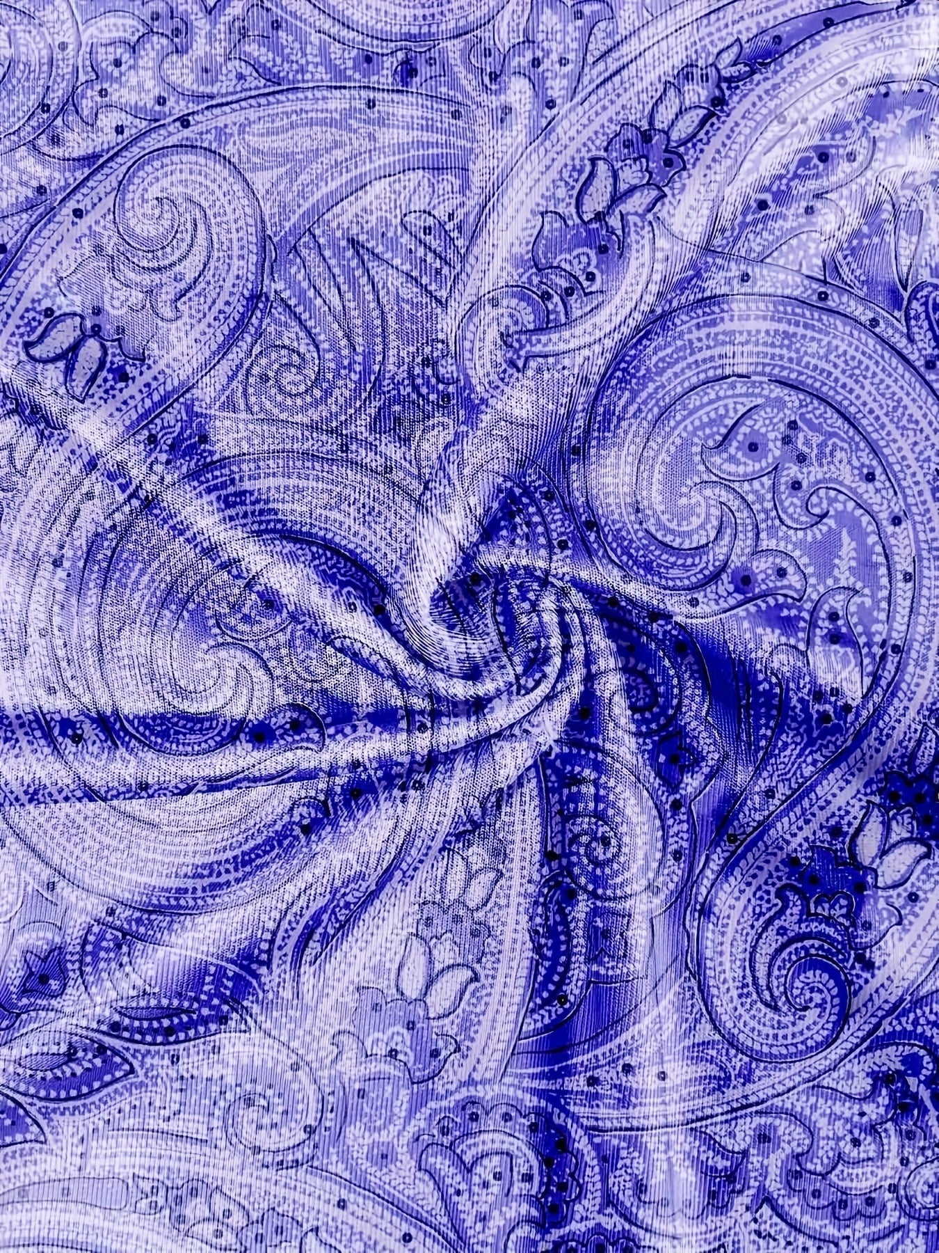 Lavendelfarbenes ärmelloses Paisley-Kleid in A-Linie für den Sommer