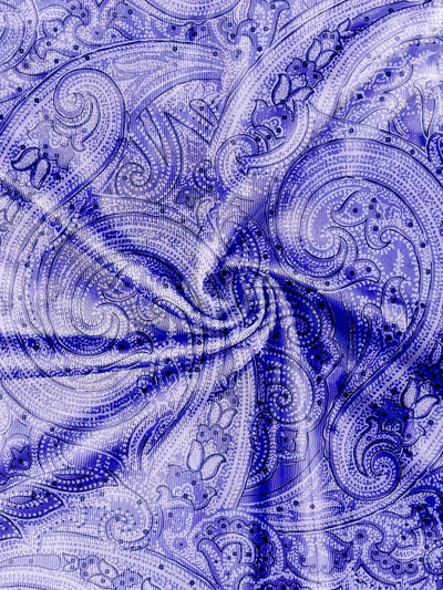 Lavendelfarbenes ärmelloses Paisley-Kleid in A-Linie für den Sommer