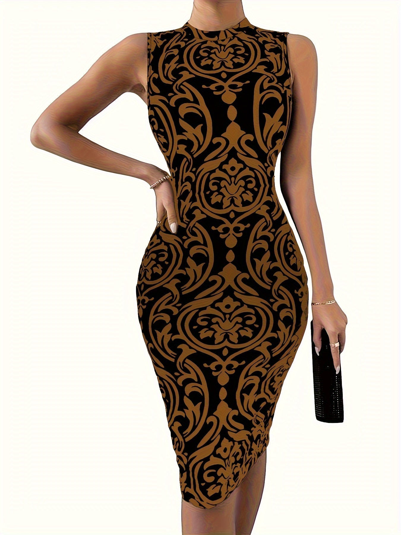 Elegantes ärmelloses Sommerkleid - knielang