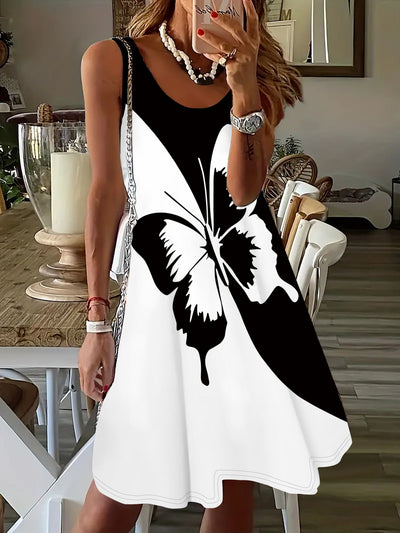 Damen Sommerkleid mit Blumenmuster - Bodycon