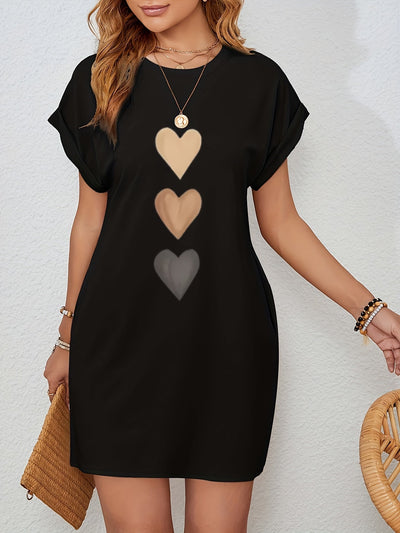 Everyday Damenkleid mit Herzmotiv und Fledermausärmeln