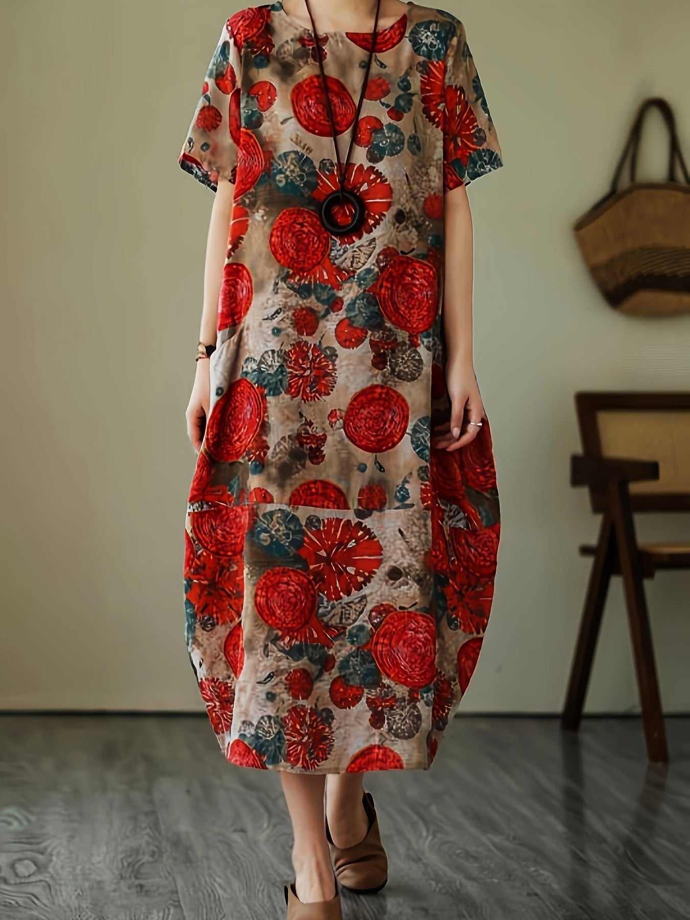 Leinen Sommerkleid mit Print – Locker und Luftig