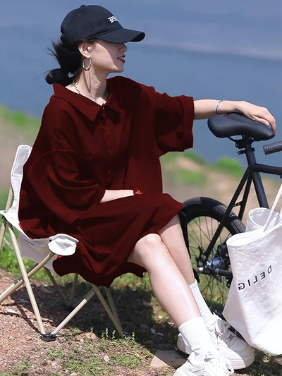 Kurzärmeliges Damen-T-Shirt-Kleid für den Sommer - lockere Passform und modischer Komfort