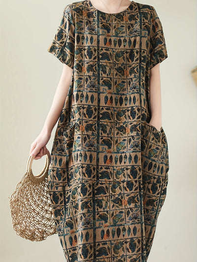Leinen Sommerkleid mit Print – Locker und Luftig