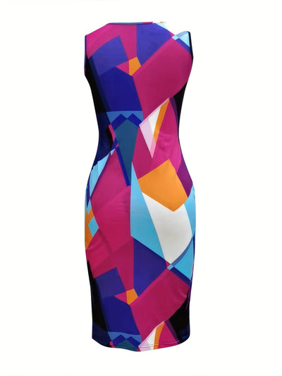 Sommerkleid mit Leopardenmuster und Goldglitter für Damen