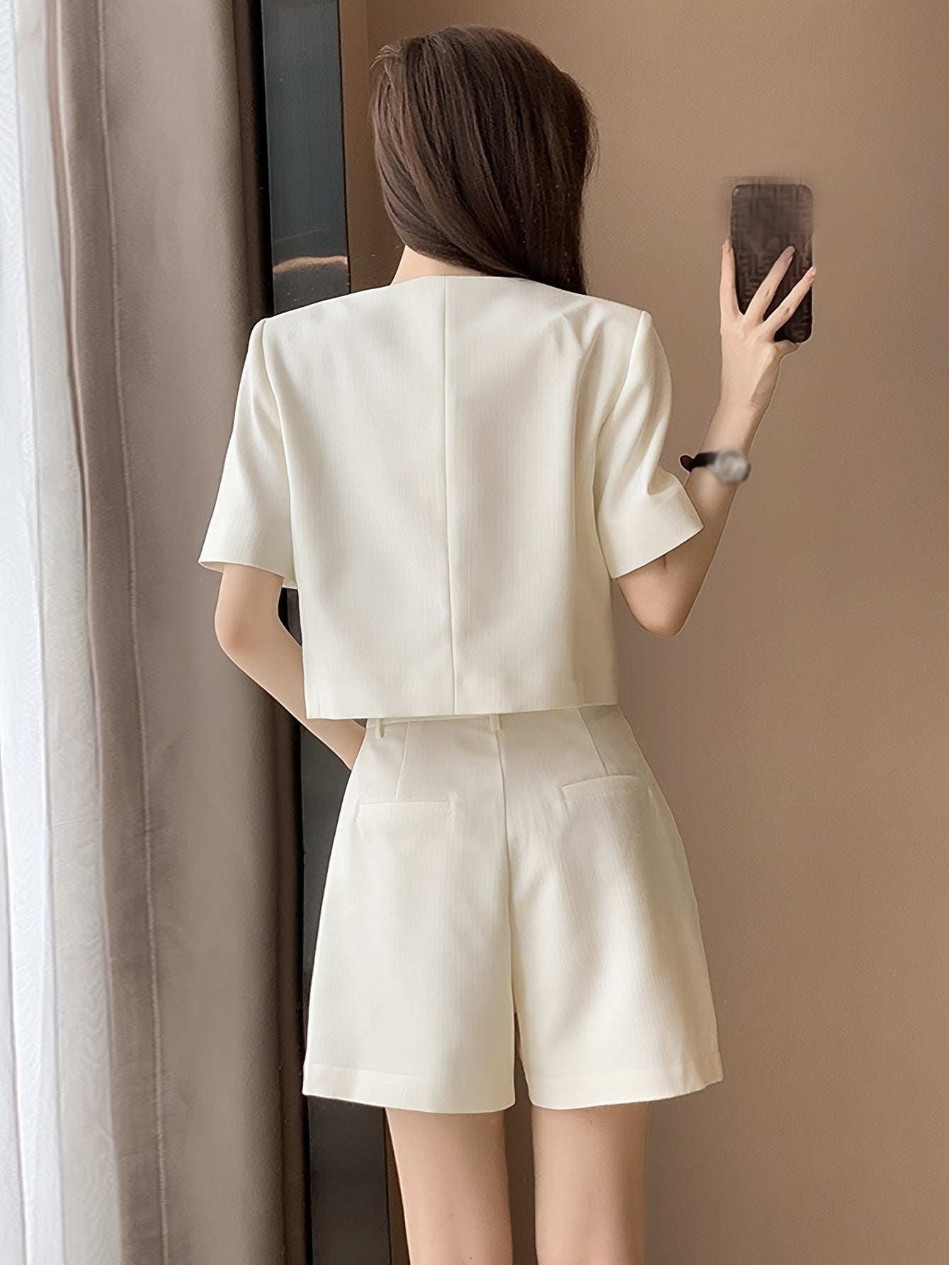 Summer New Women's Set - Für zierliche Frauen | Bluse mit frechem Ausschnitt und Knöpfen