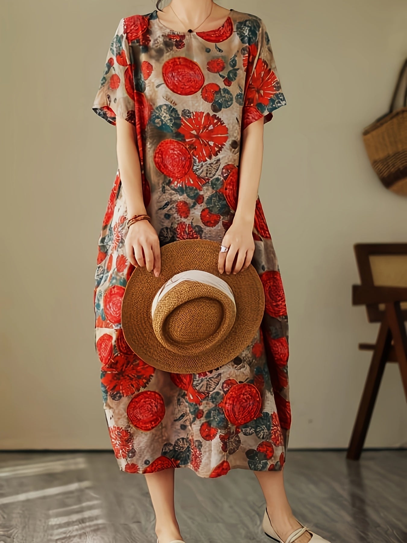 Leinen Sommerkleid mit Print – Locker und Luftig