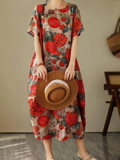 Leinen Sommerkleid mit Print – Locker und Luftig