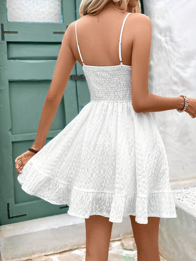 Elegantes Weißes ärmelloses Midikleid