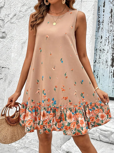 Ärmelloses Sommerkleid mit Blumenmuster – lässig und luftig für Damen