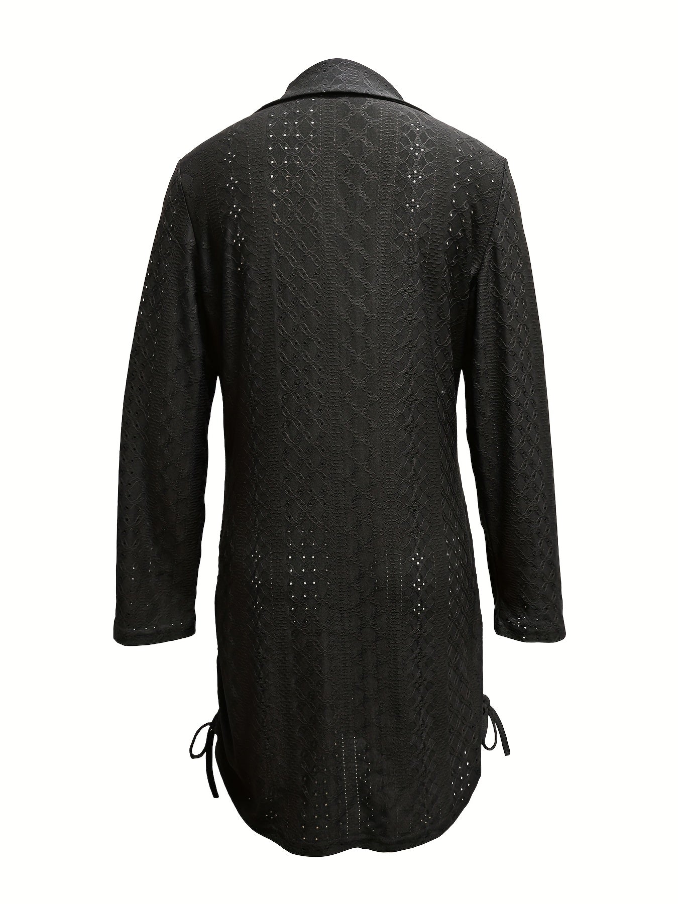 Elegantes Kleid mit Falten und Spitzen Perforiertes Muster Viele Farben