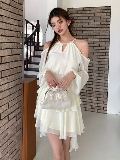 Stylisches ärmelloses Damenkleid mit Neckholder-Ausschnitt