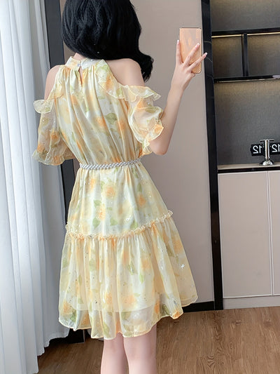 Pariser Charme - Schickes Sommerkleid mit Blumenmuster für Frauen