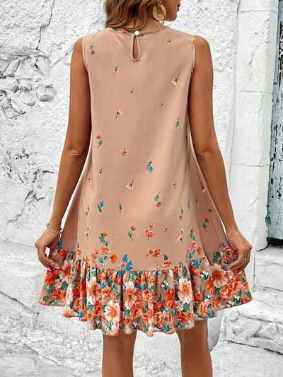 Ärmelloses Sommerkleid mit Blumenmuster – lässig und luftig für Damen
