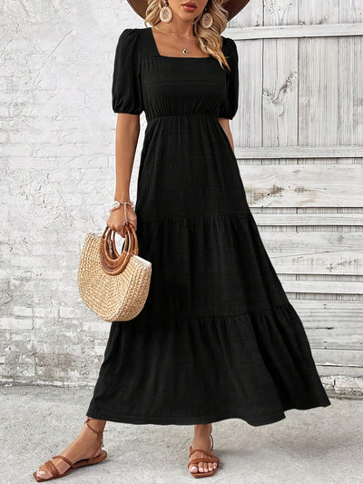 Damen Everyday Maxikleid mit quadratischem Ausschnitt