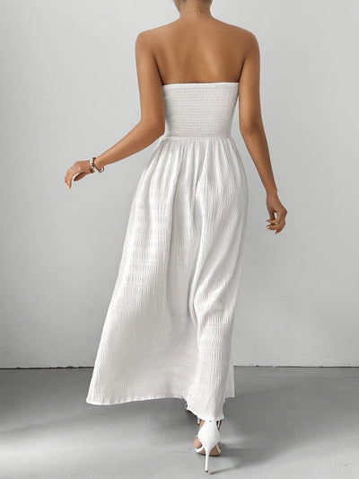 Langes trägerloses Maxikleid für Frauen - klassisch und stilvoll