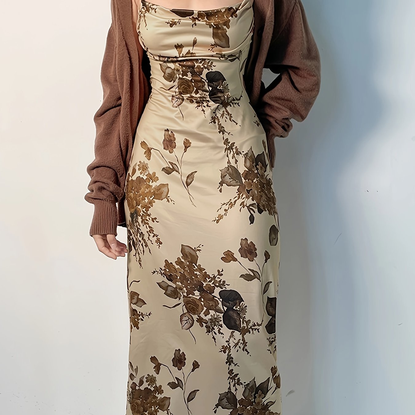Sexy Bodycon Kleid mit dünnen Trägern – Mehrfarbig