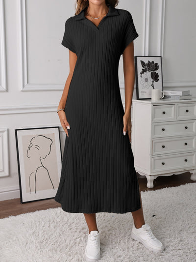 Damen Midikleid mit V-Ausschnitt Elegant und Bequem