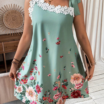 Schickes Plus Size Kleid mit Spitze und Cocard - perfekt für den Sommer!