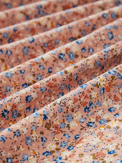 Sommerkleid mit Blumenmuster und V-Ausschnitt – Französischer Stil