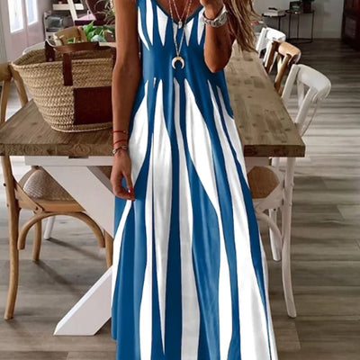 Elegantes Trägerkleid mit V-Ausschnitt