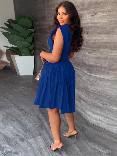 Elegantes ärmelloses Damenkleid – Slim Fit, knielang